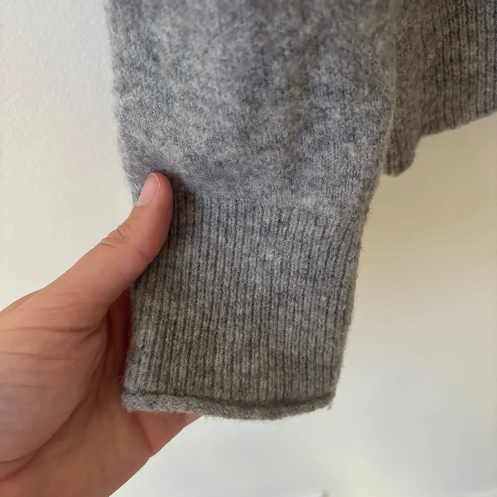 J. Crew Gray Rollneck Sweater Wool Alpaca Blend Mock Neck Quiet Luxury - Image 6