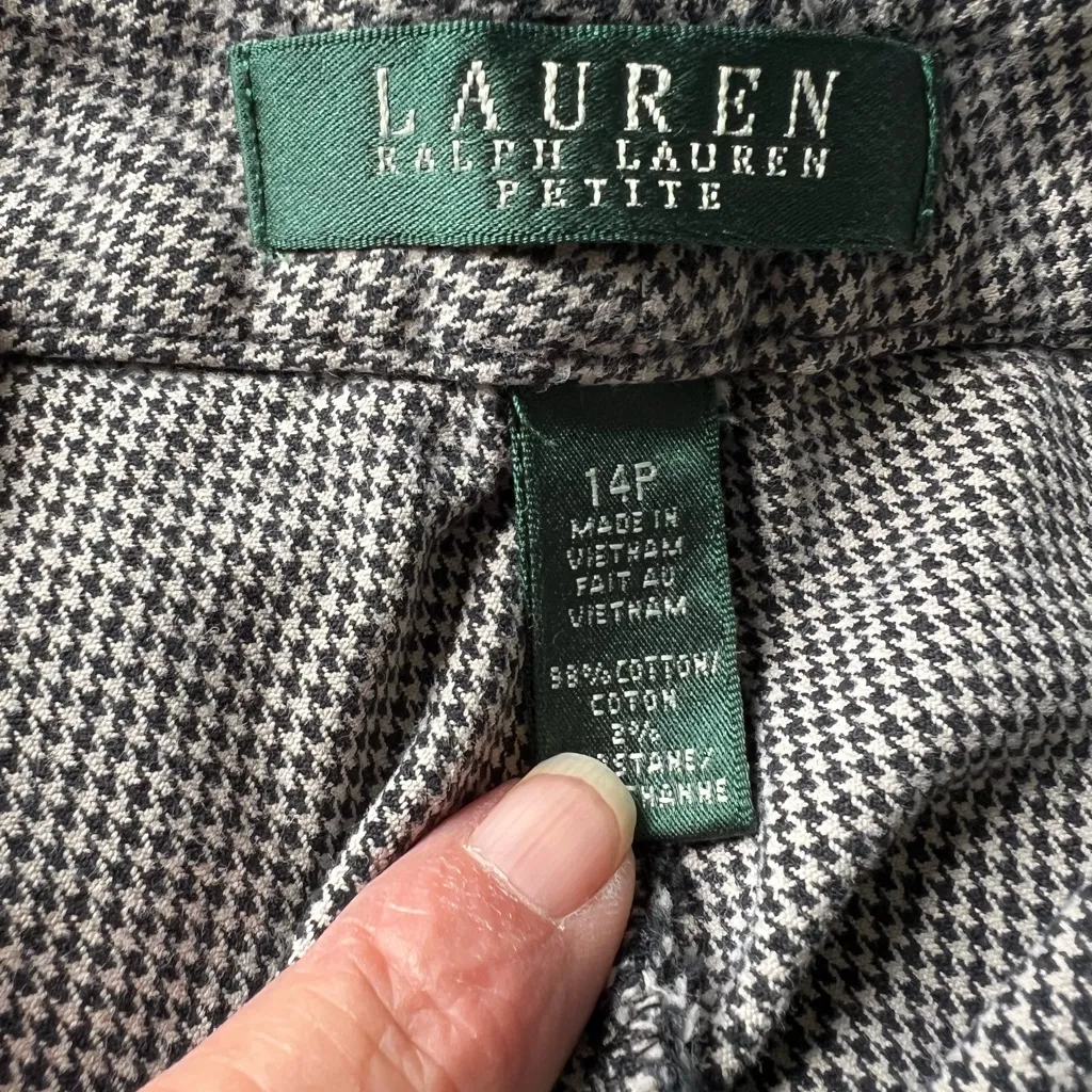 Ralph lauren houndstooth slacks 14 petite Gray Size 14P - Image 4