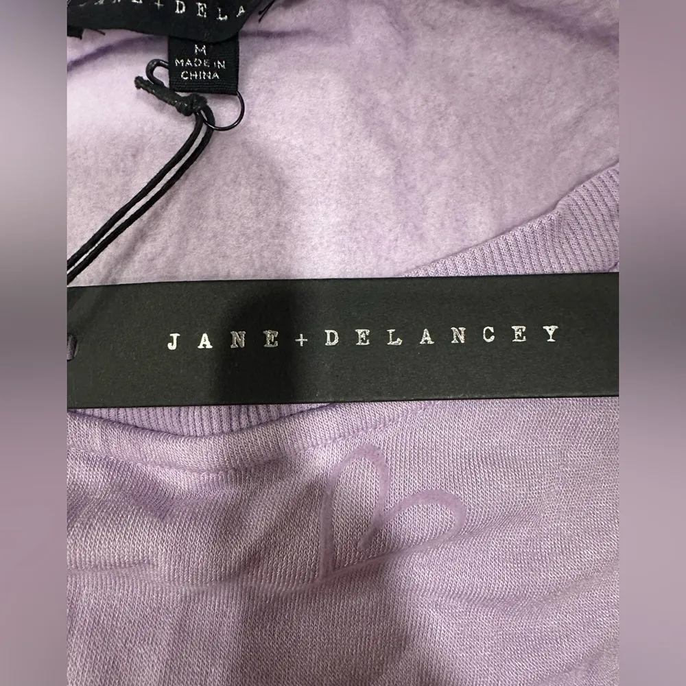NWT Jane and Delancey Sweater Top Fleece Lined Long Sleeve Lilac - Image 8