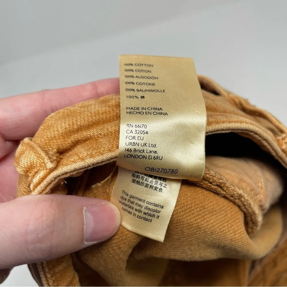 Pilcro Anthropologie Burnt Orange Cut Off Denim Shorts - Image 8