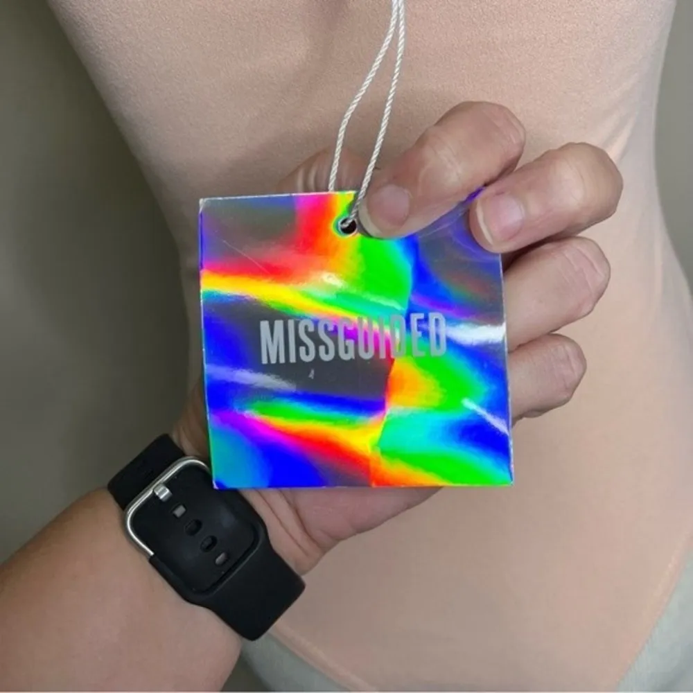 Missguided Harness Strap Bodysuit Nude - Image 6