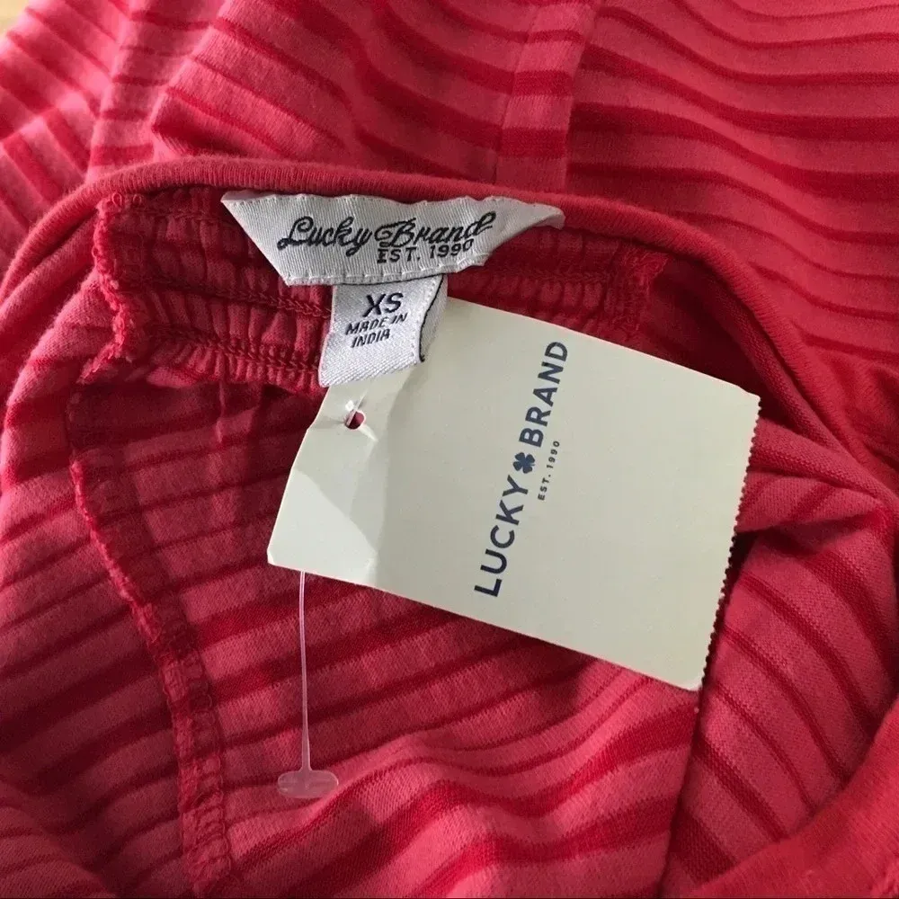 Lucky Brand Striped‎ Crochet Lace Knit Top Size XS - Image 6