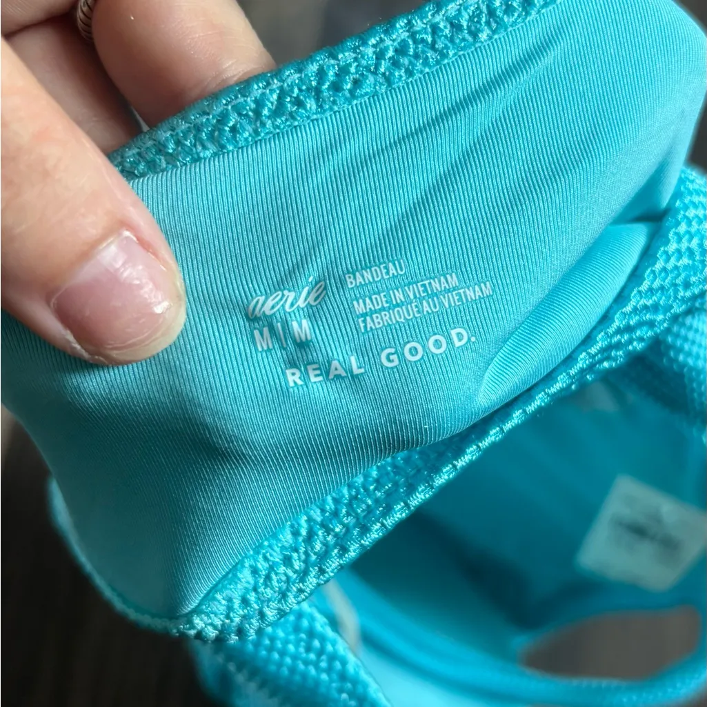 Aerie $37 NWT  One Shoulder Bandeau Swim - Image 6