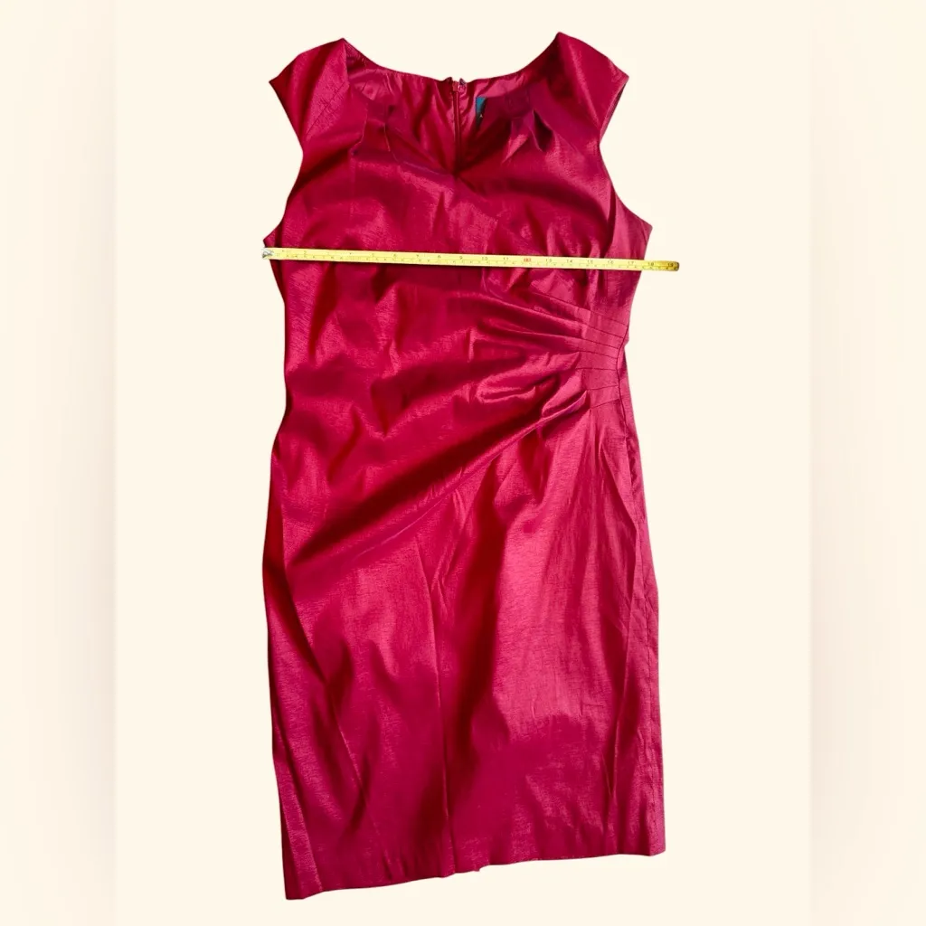 Adrianna‎ Papell Formal Solid Red Cap Sleeve Dress Women’s Size 14P - Image 8