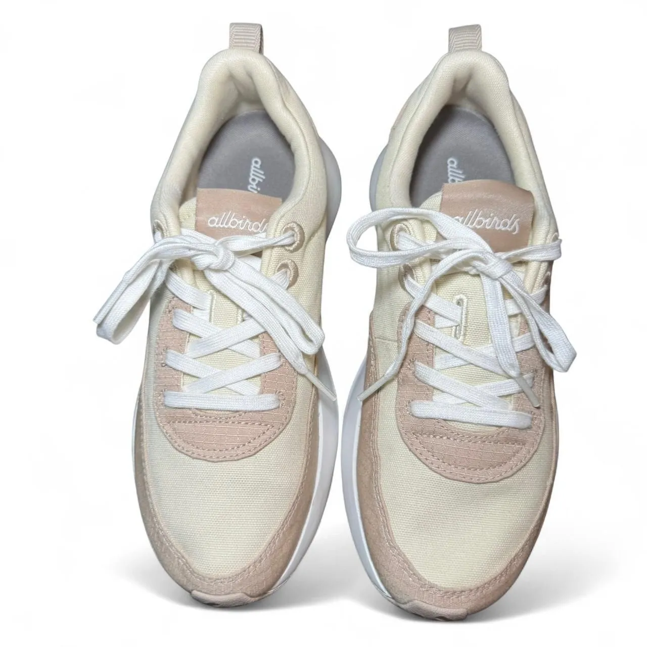 Allbirds Women’s Tree Runners Sneakers Size 9 – Cream & Tan Sustainable Shoes - Image 3