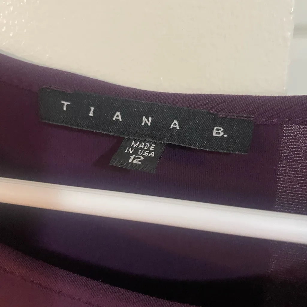 Tiana B. Dress in Purple and Black, Size 12 - Image 4
