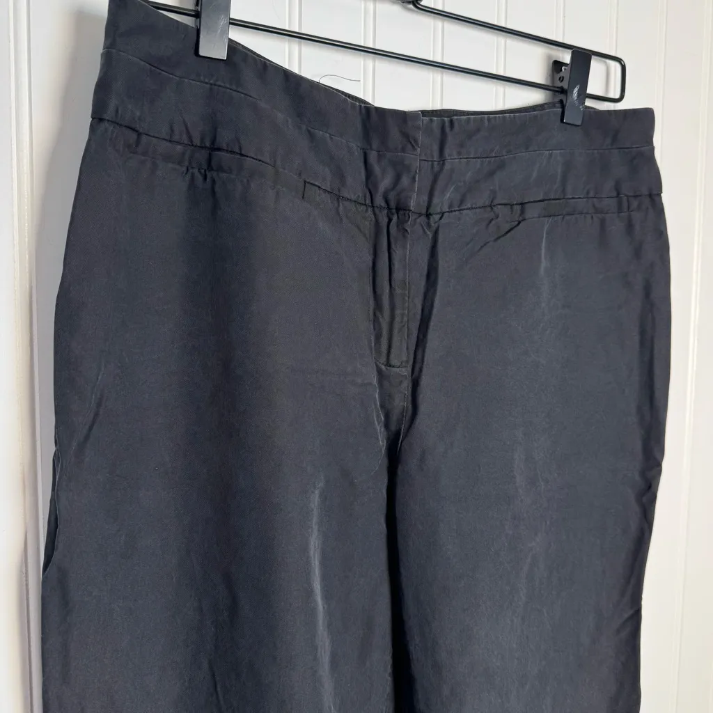 Talbots Collection Silk Blend Black Wide-Leg Dress Pants Women’s Size 10 - Image 3
