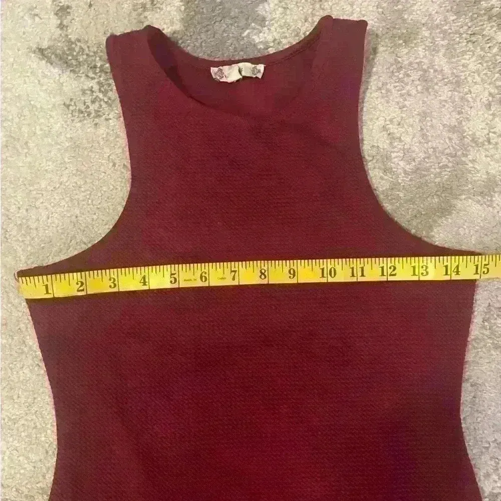 Women’s Burgundy Iris Sleeveless Dress - Image 5