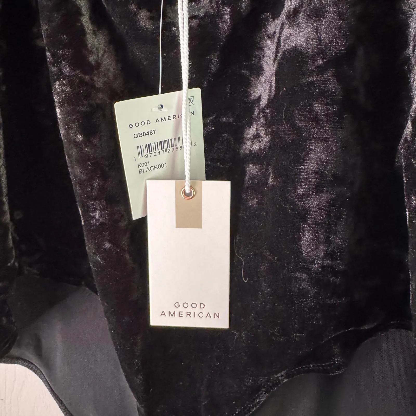 Good American Velvet Bodysuit Sleeveless Black Tank Top‎ Sexy 3XL - Image 6