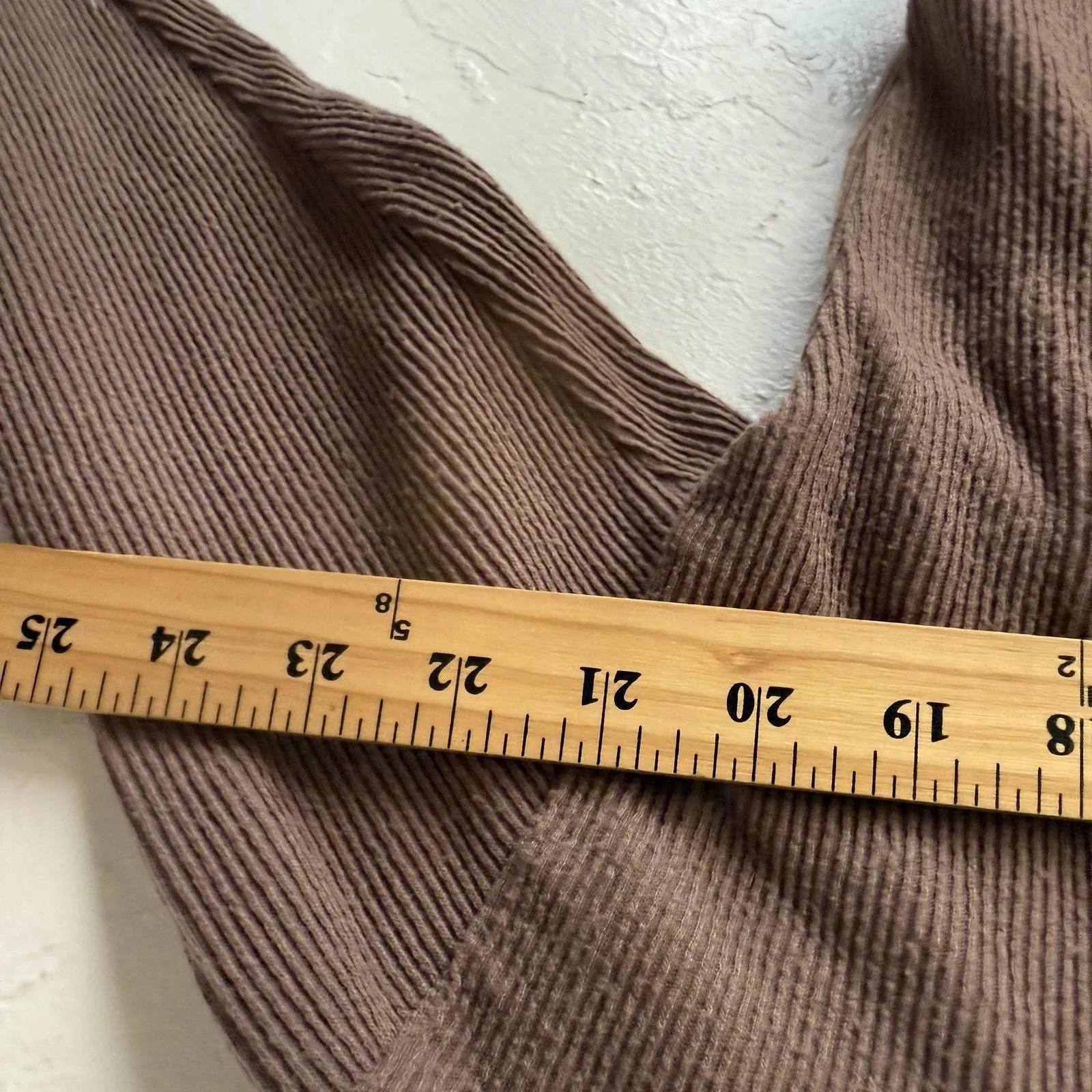 Gaze Sweater Y2k Small Brown Ribbed Knit Turtleneck Long Sleeve Cropped Top Brown - Image 7