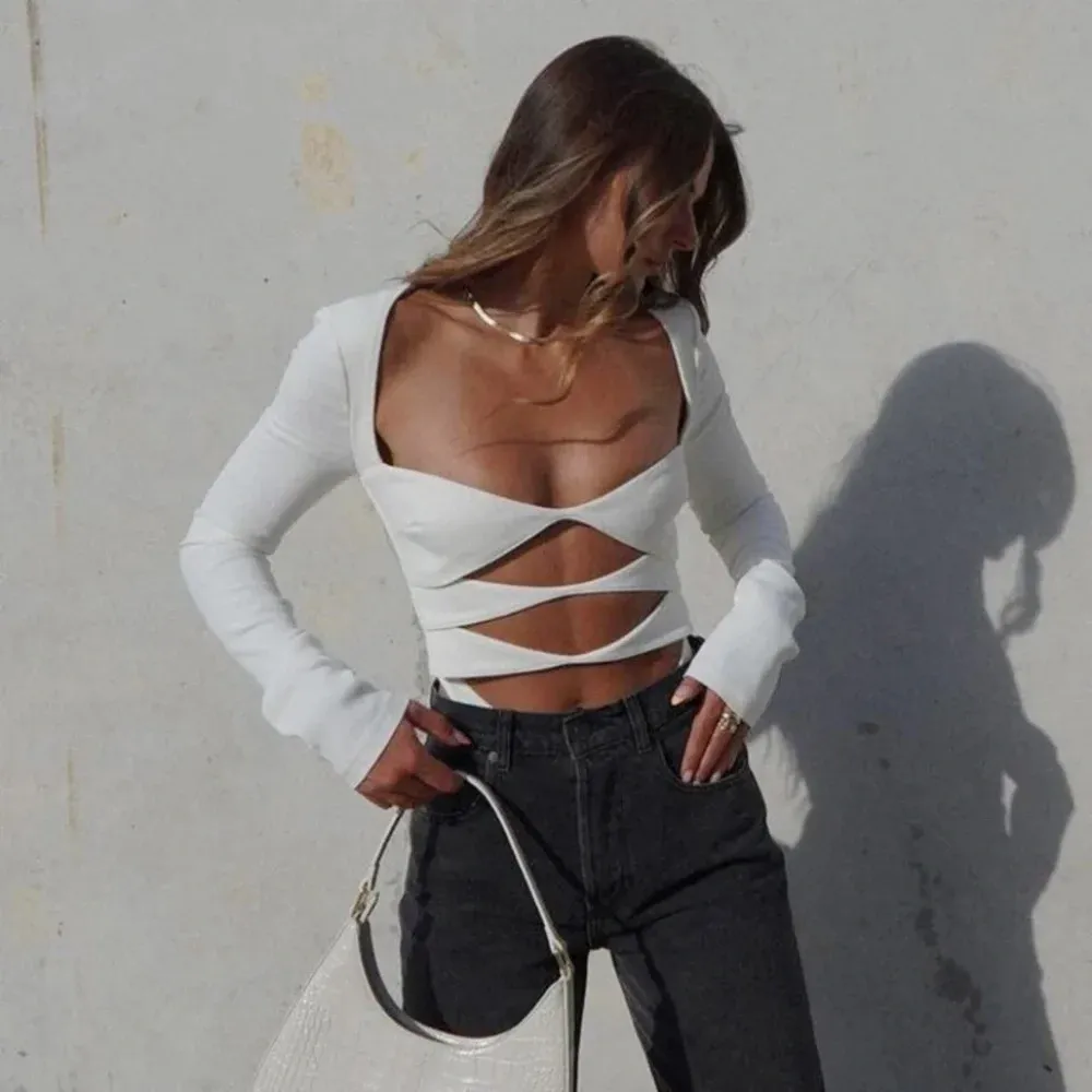 HOUSE‎ OF CB 'Danica' White Cutout Bodysuit NWOT size S - Image 2