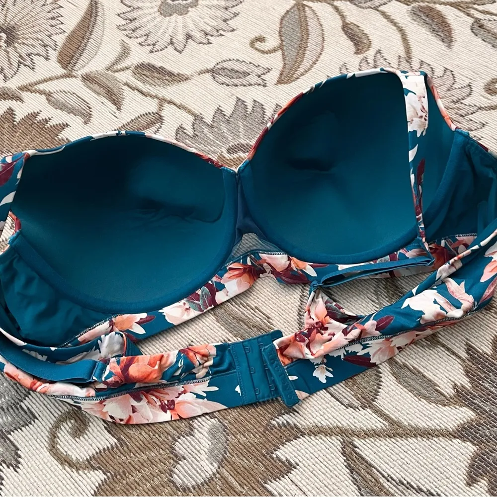 Cacique Bra Floral Lightly Lined Balconette 52B - Image 3