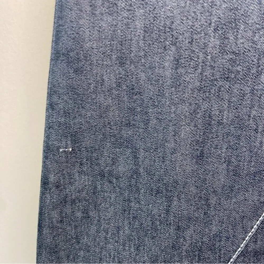 Anthropologie Dark Wash Blue Jean Denim Skirt with Stripe Embroidery Sz XS - Image 3