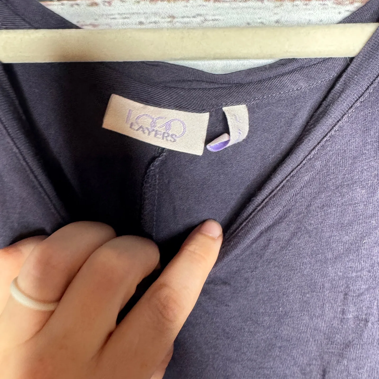 Loft White Open Front Cardigan Sweater Light Weight Long Sleeve Lg - Image 3