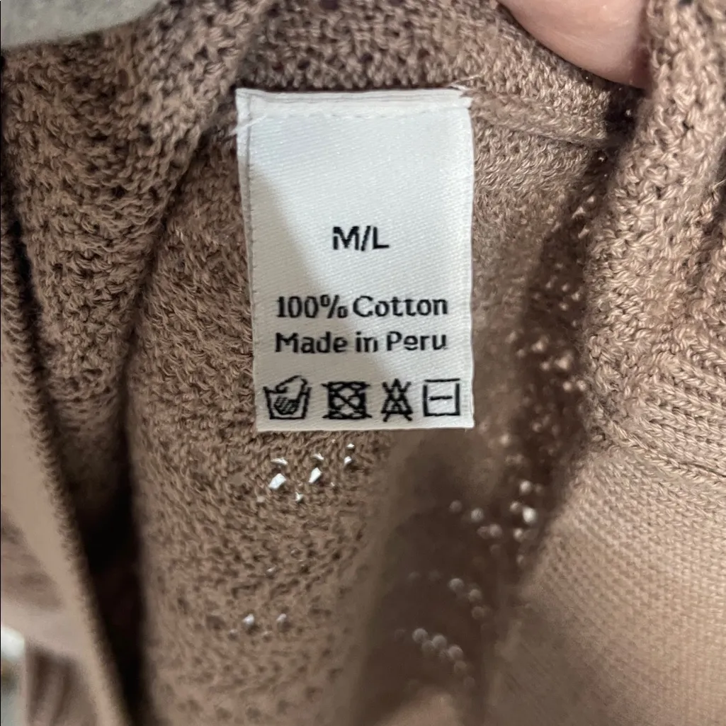 MR MITTENS WOMENS POINTELLE KNIT COTTON MIDI DRESS BEIGE/BROWN/TAN MEDIUM Tan - Image 4