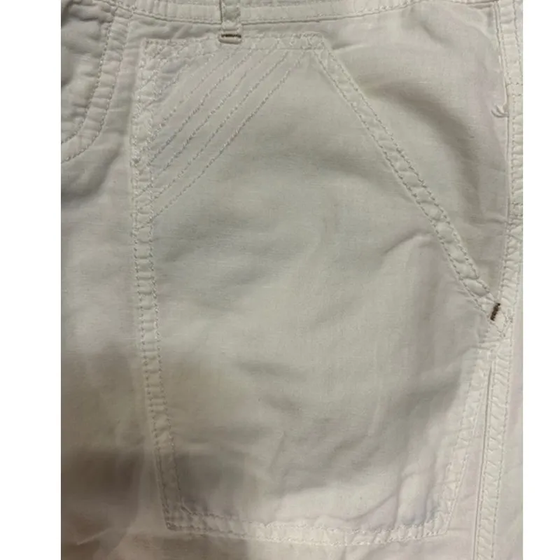 FREE PEOPLE Women's Low Rise Wide Leg Cotton Pants Sz 6 Relaxed Boho - Image 10