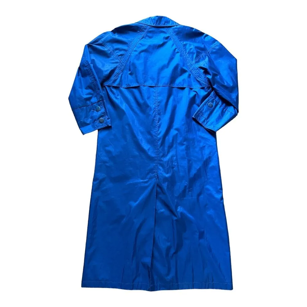 Vintage 80's Raingear Royal Blue raglan Sleeves Raincoat size 10 - Image 4