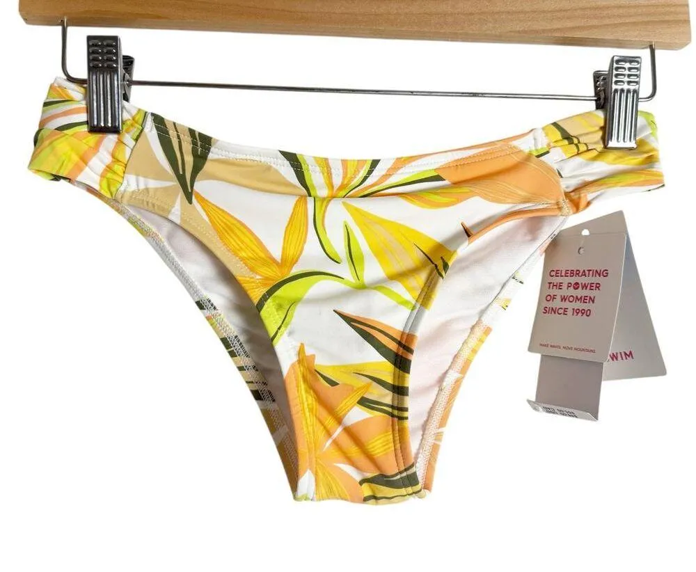 Roxy Printed Beach Classic Hipster Tropical Floral Bikini Bottoms Size Small - Image 4