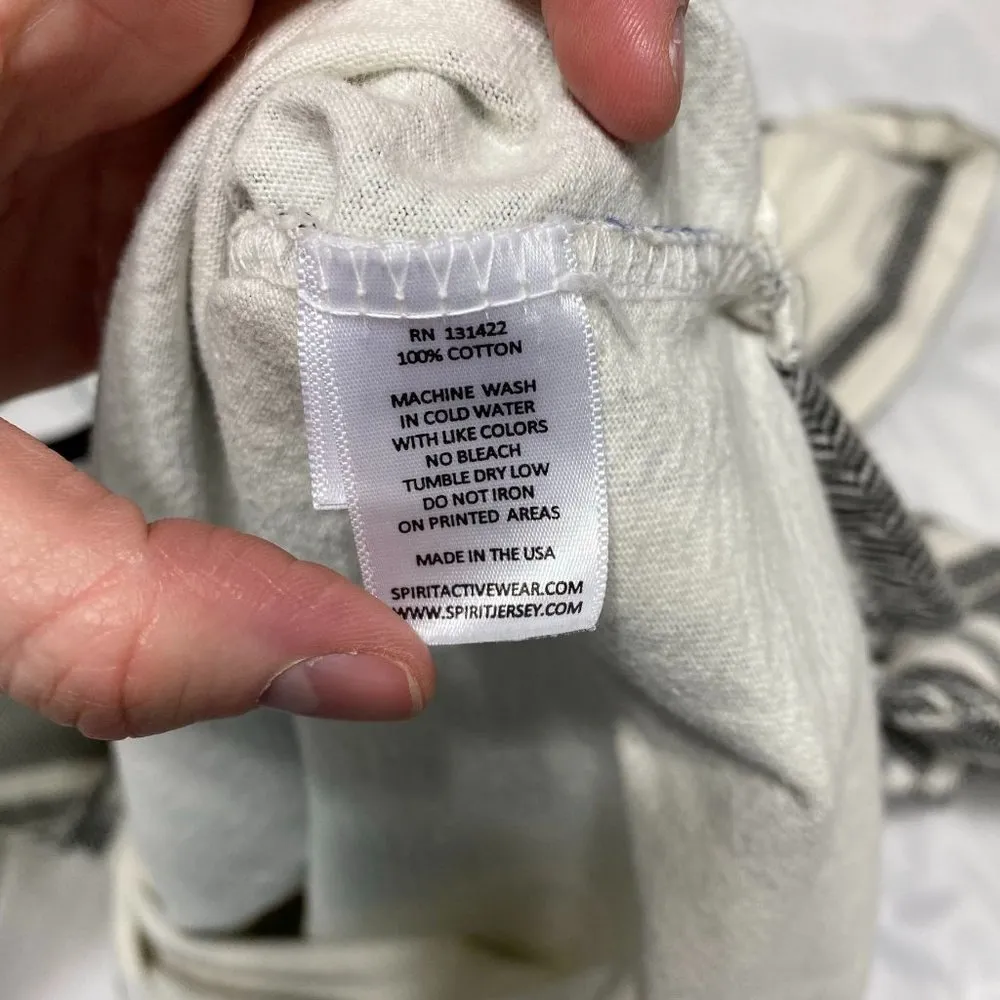 Spirit Jersey Grey Striped Hooded Sweatshirt- XS - Image 45