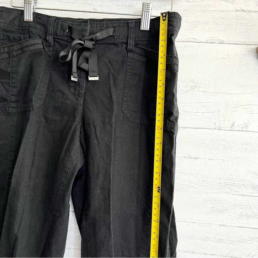 White House Black Market Black Linen Cargo Pants - Image 13