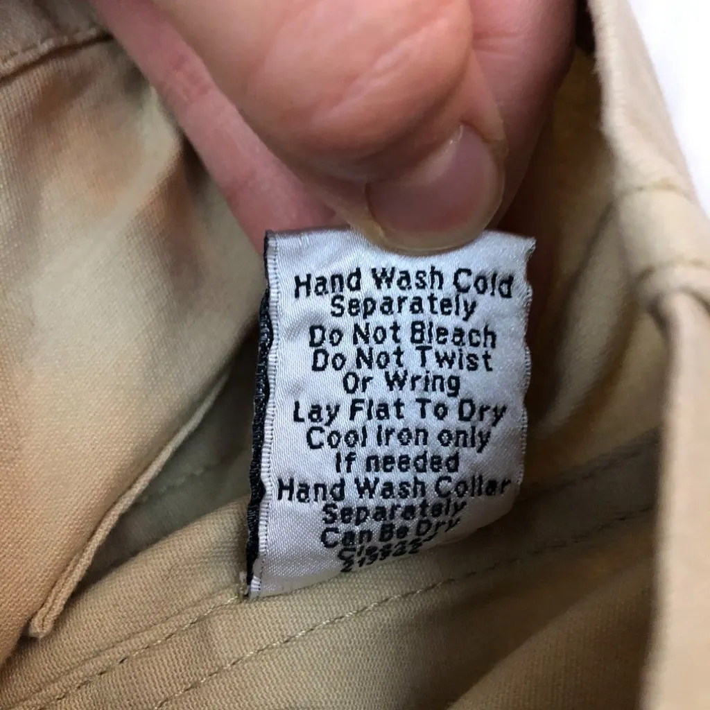 CABI 110 Nanook Jacket Tan Beige Brown Faux Fur Hooded Cotton Fall Jacket Coat - Image 13