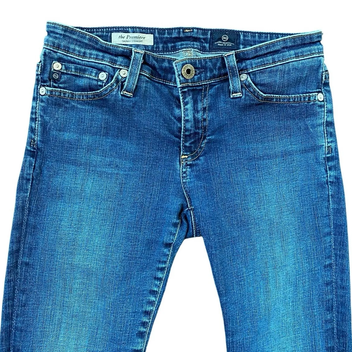 AG‎ Adriano Goldschmied The Premiere Skinny Straight Jeans Size 25R - Image 5