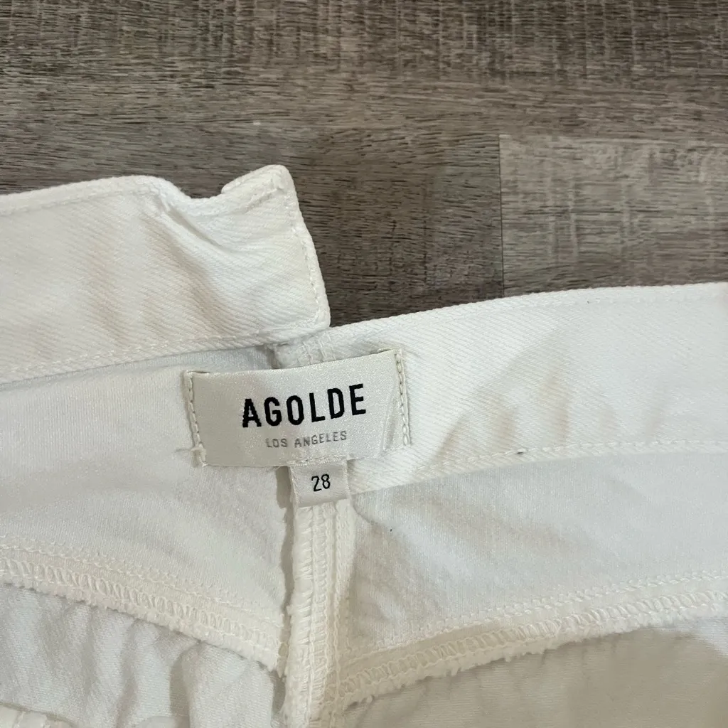 AGOLDE Criss Cross Straight Jeans in Element - Image 7