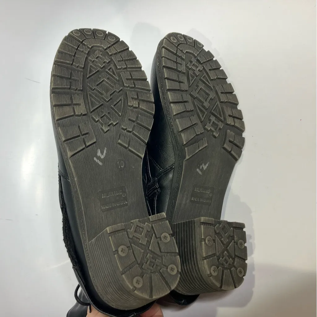 Muk Luks Lucy Lillith black faux leather boots women’s size 10 zipper‎ closure - Image 7