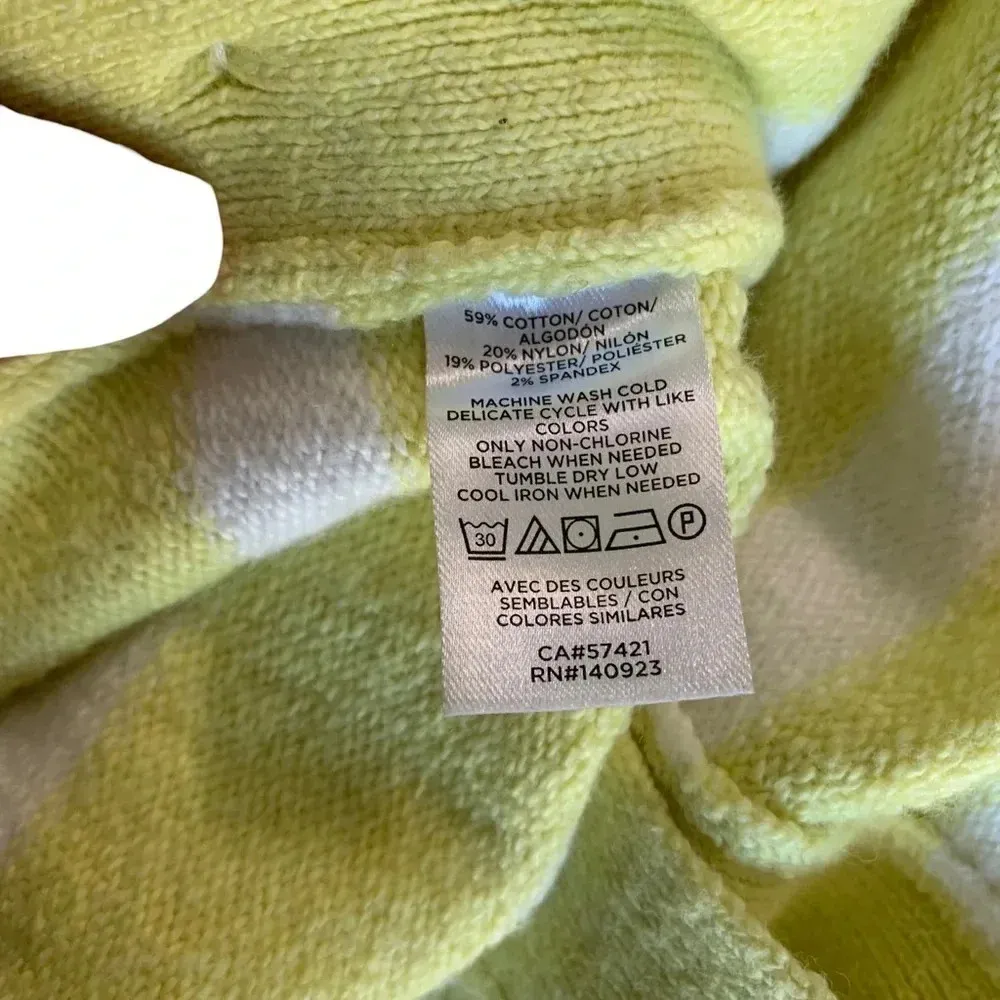 Loft Yellow Striped Women Sweater sz Small, NWT - Image 6