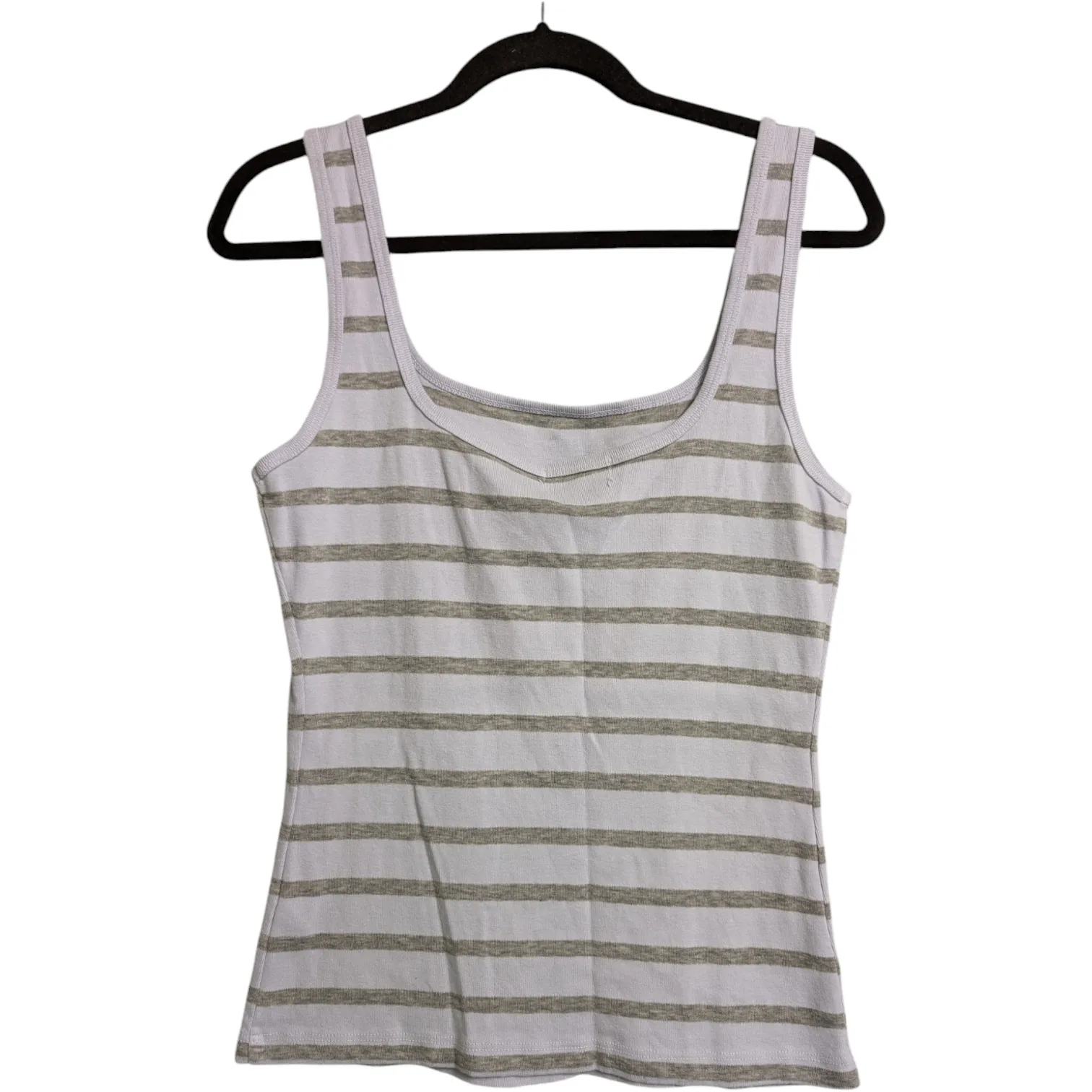 NWT Michael Stars Veil Grey Striped Sleeveless Zabrina Tank Size L - Image 3