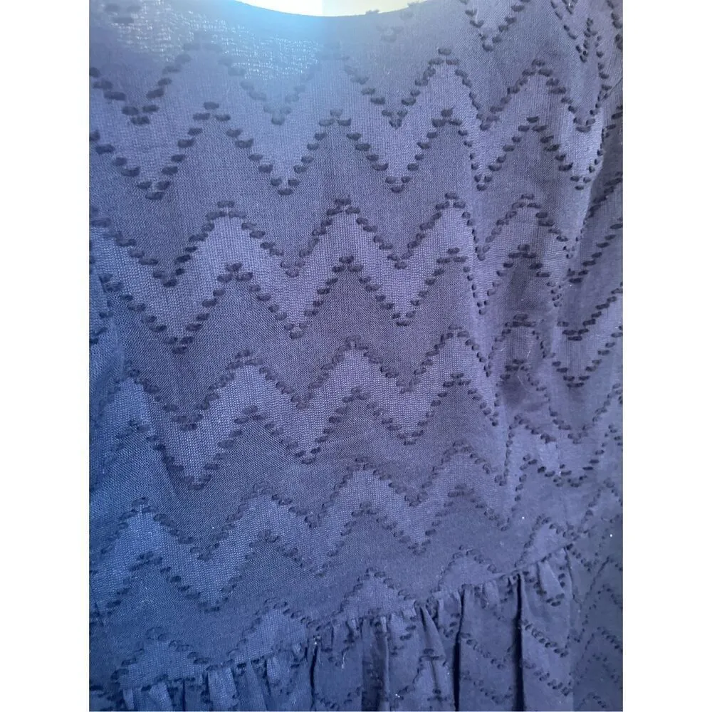 NWT Vineyard Vines Chevron A Line Sleeveless Dress Navy Blue 4 - Image 6