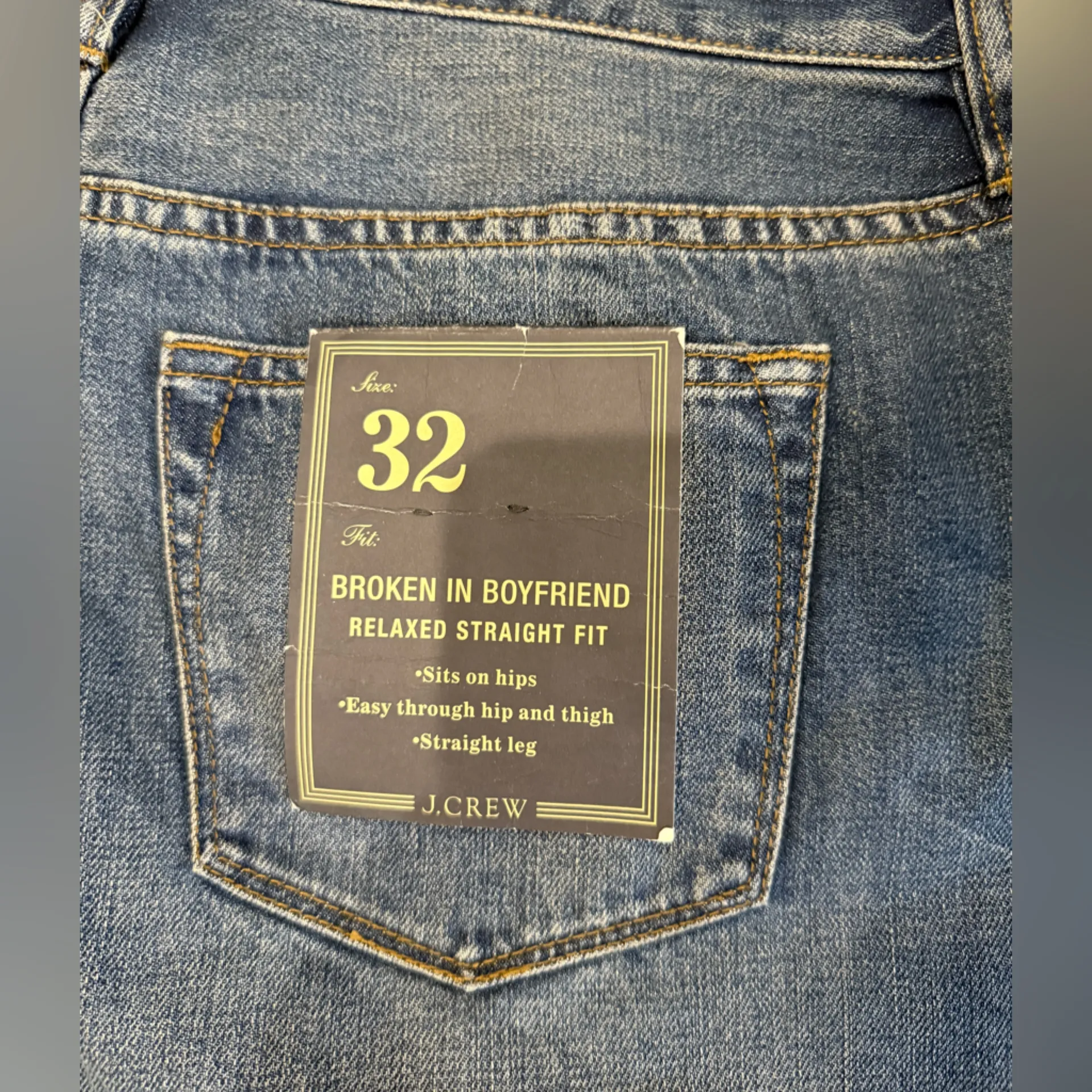 NWT J. Crew Women's Broken In Boyfriend Jean Size 32 Relaxed Straight Fit Blue - Image 7