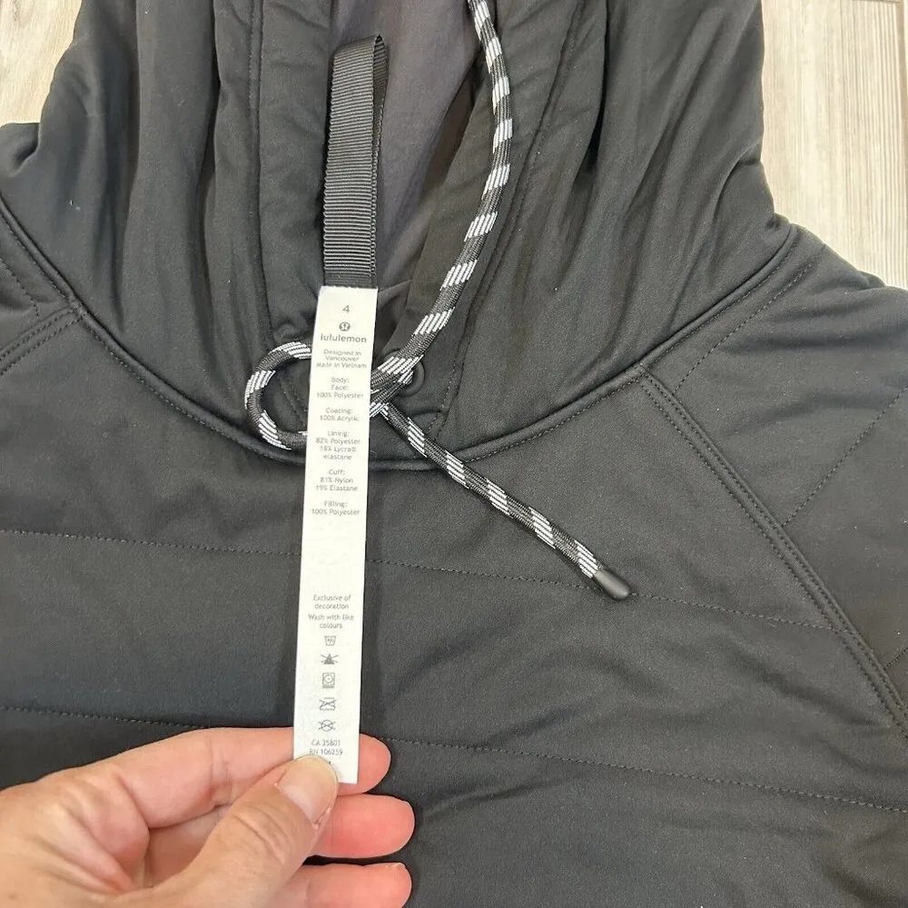 Lululemon Athletica Black Boxy Long Sleeve Hoodie Size 4 - Image 6