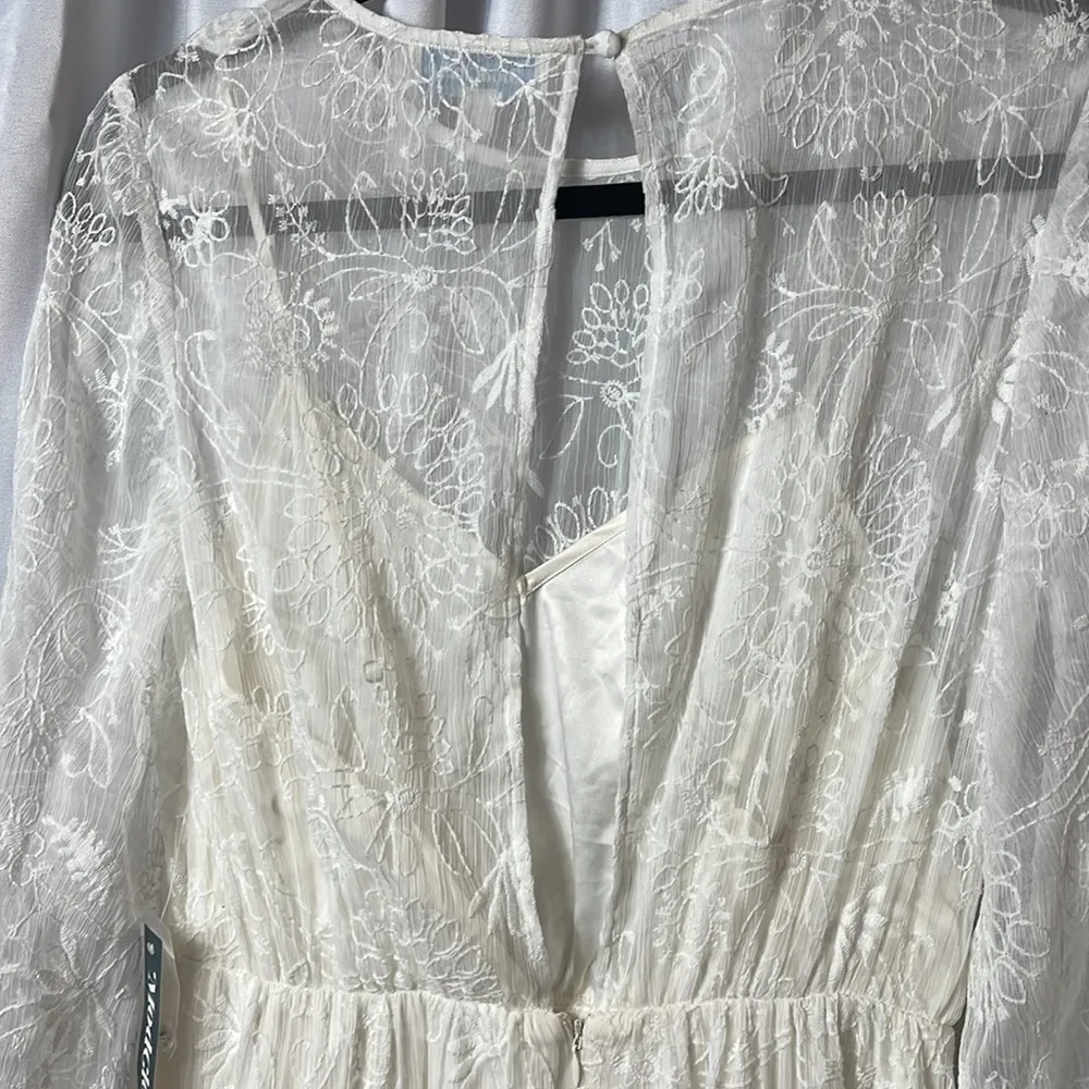 ModCloth Dress Bohemian Maxi Sheer Arms w/ embroidery Size S - Image 12