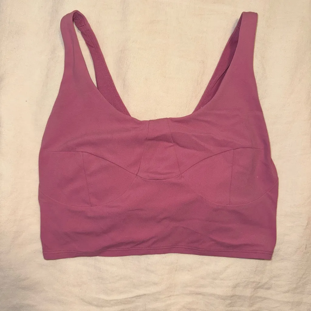 Lululemon Nulu Front-Darting Yoga Bra 
Pink Blossom - Image 5