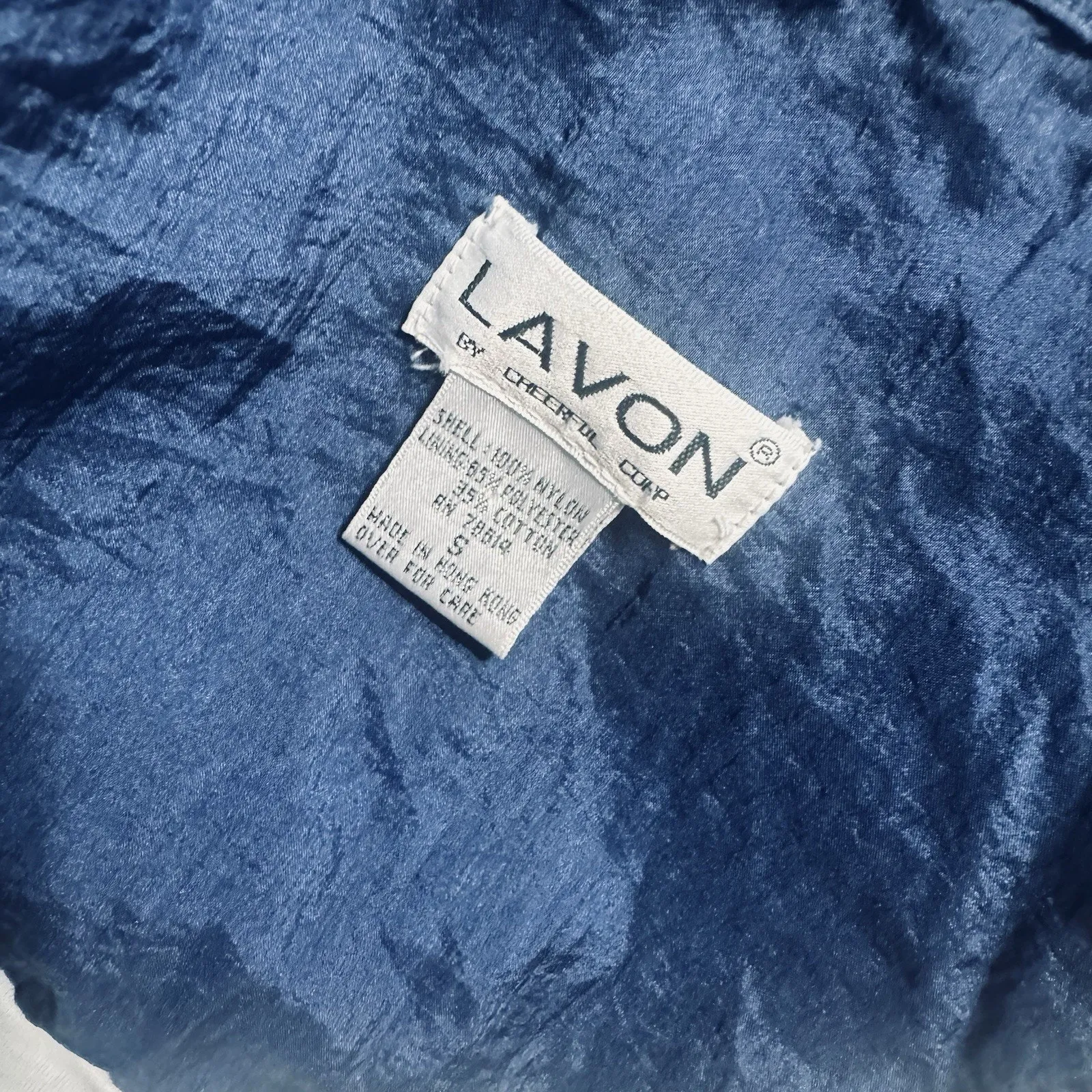 VTG 90s Lavon Nylon Wind Breaker Jacket full zip colorful military Medals Size S Blue - Image 7