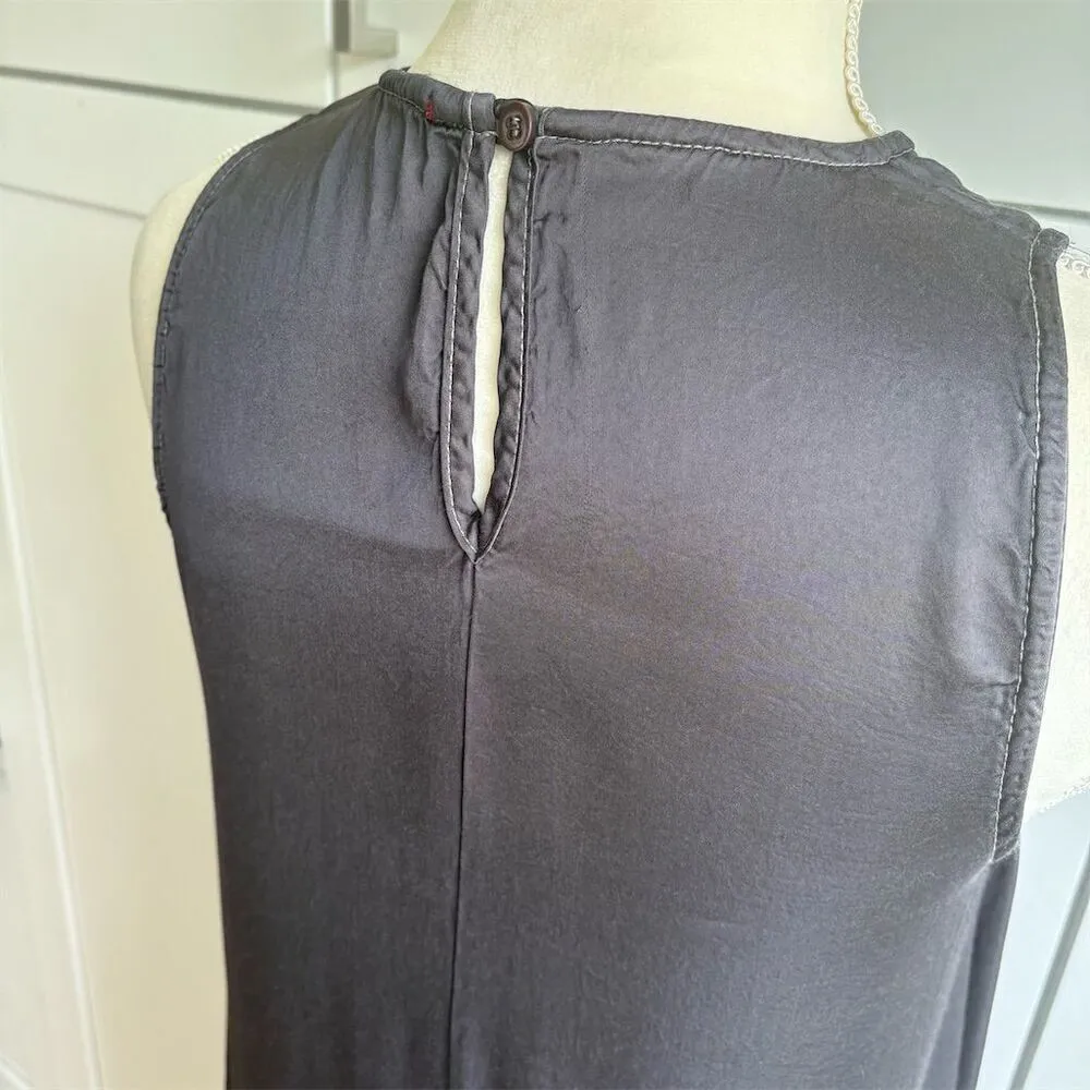 STARKx Women's Gray Tulip Midi Dress Sleeveless Asymmetrical Hi - Image 10