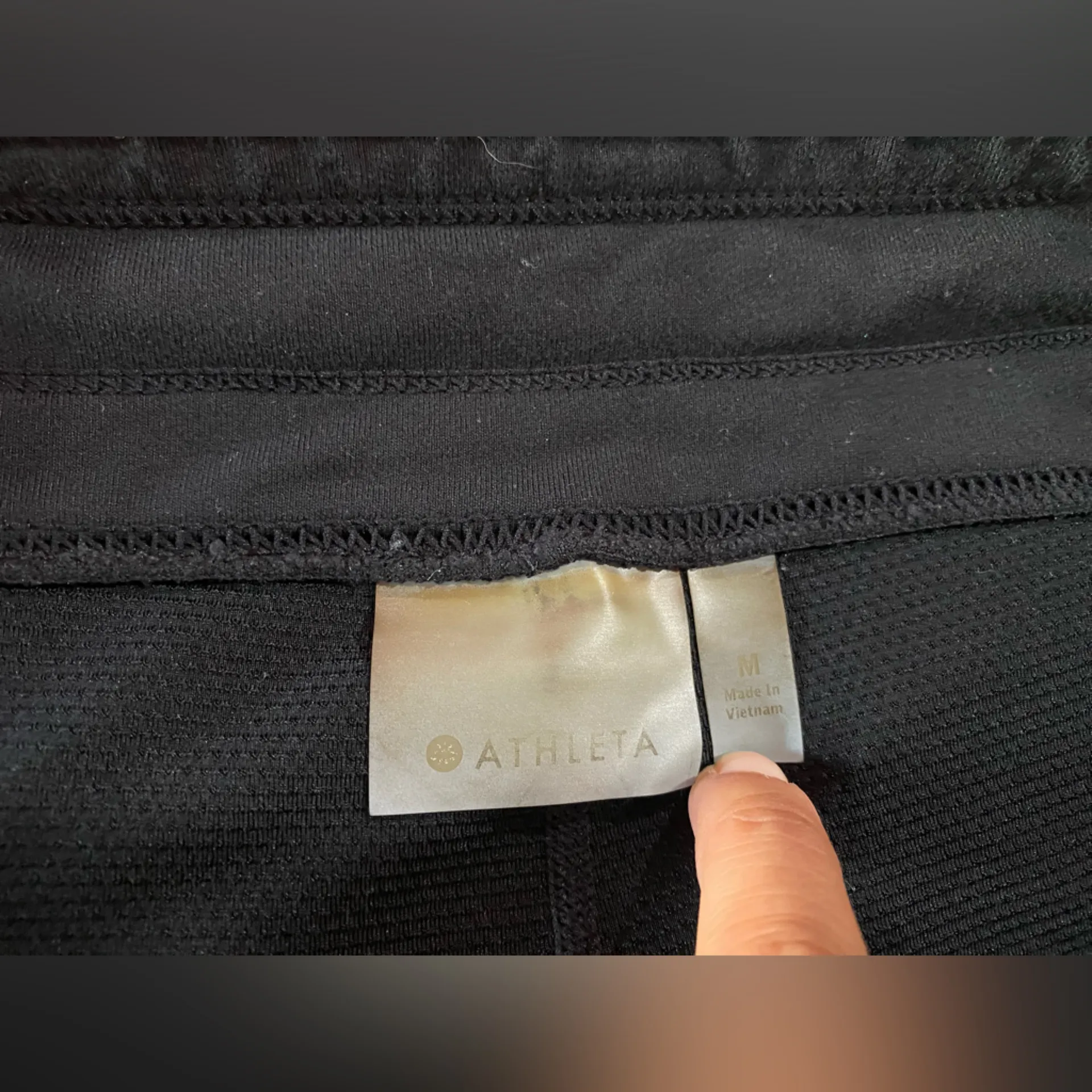 Athleta Metro Skort Skirt Womens Black Athletic Drawstring Zip Pockets Size M - Image 8