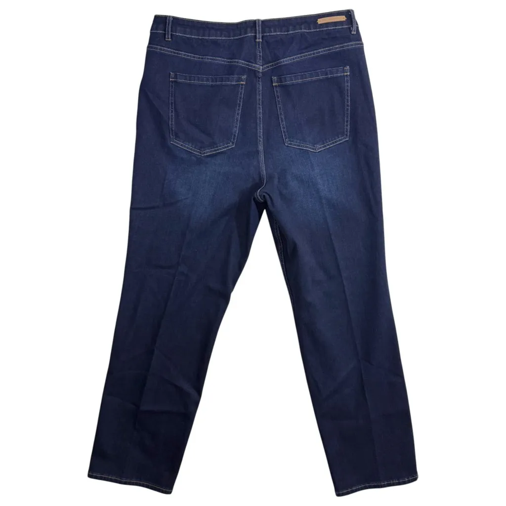 Soft Surroundings 16 Dark Wash Jeans High Rise Stretch Classic Comfort Office - Image 4