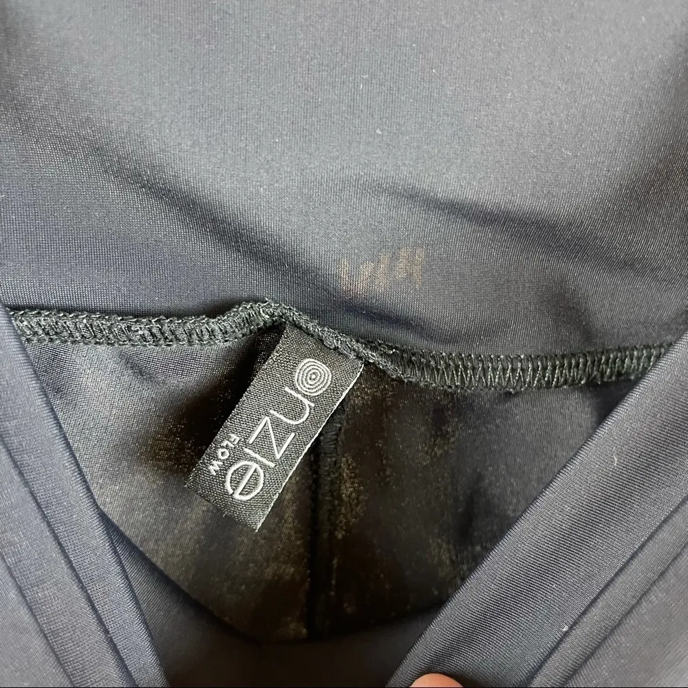 Onzie Flow XS High Waisted Mesh Ankle Yoga Leggings Olive Green - Image 6