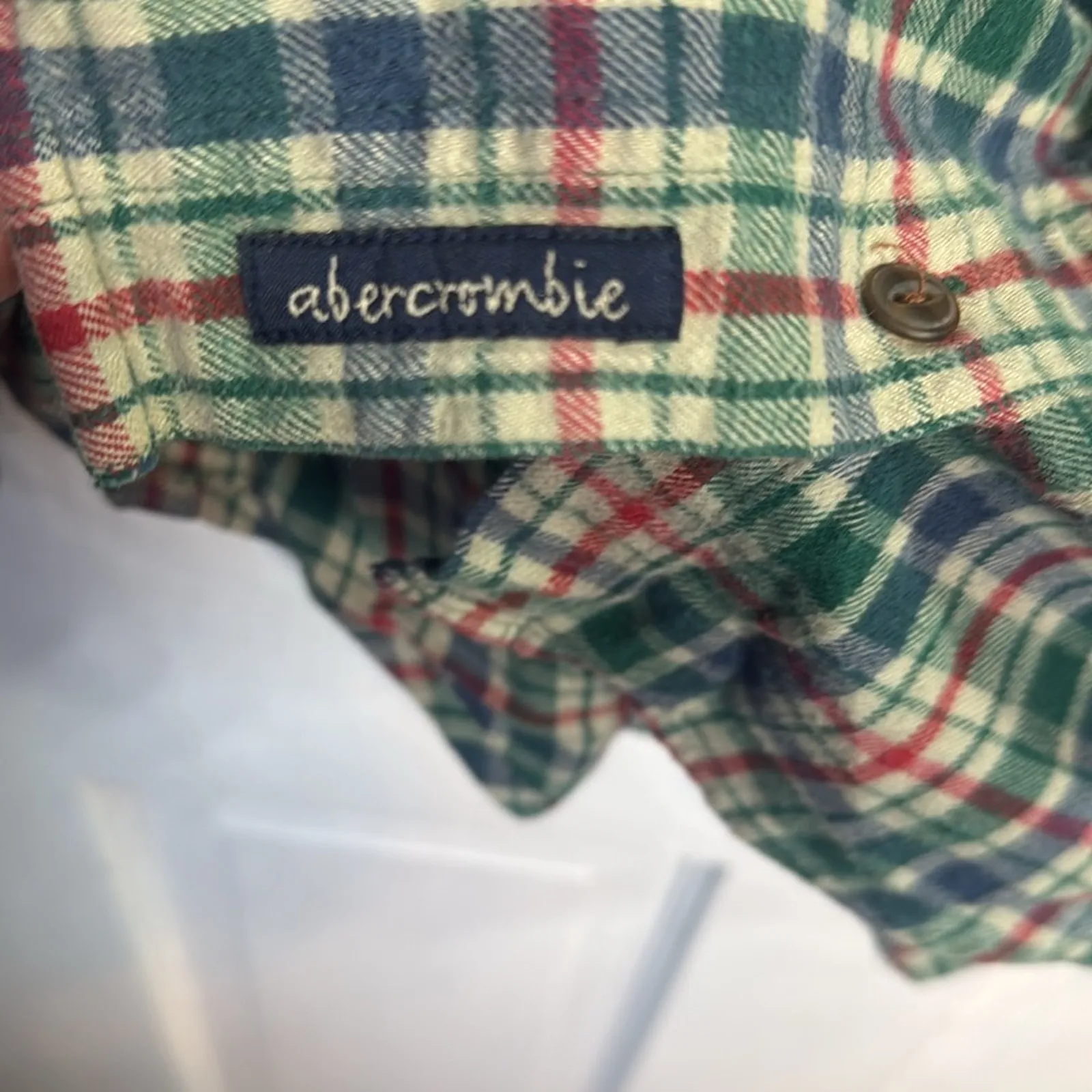 Abercrombie & Fitch Women’s Multicolor Plaid Vintage Flannel Shirt W1305 Sz S - Image 5