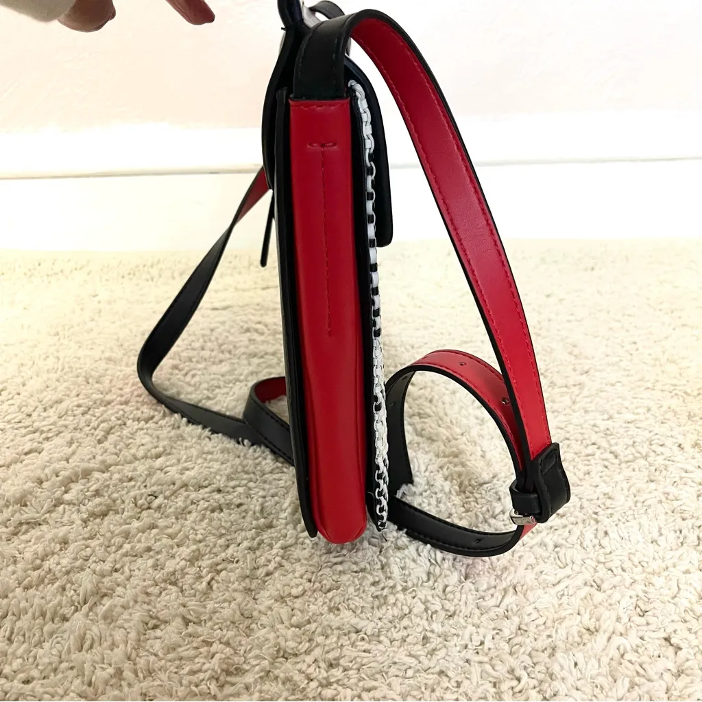 Fiorelli  Black and Red Plaid Crossbody Bag - Image 4