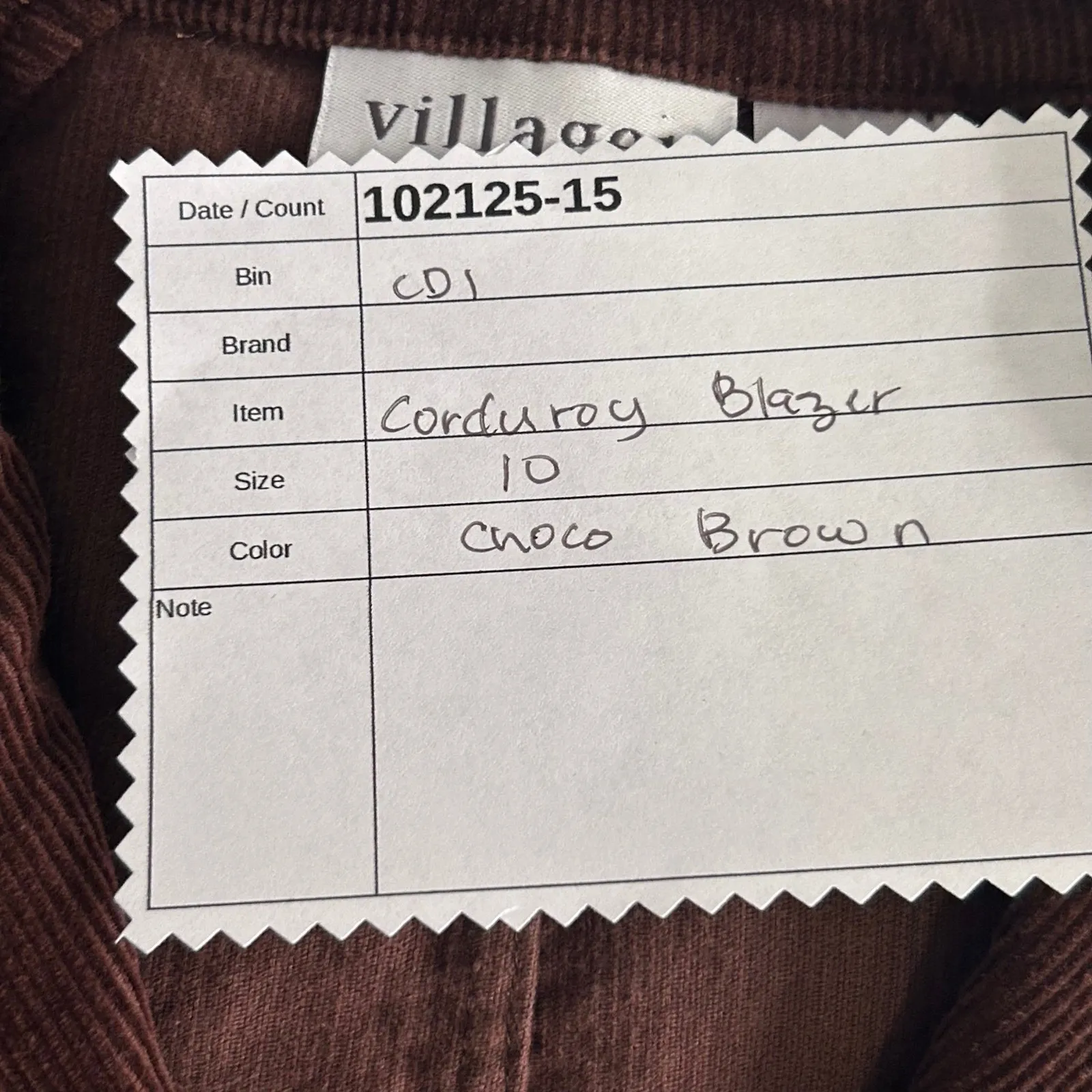 Villager Liz Claiborne Corduroy Blazer Jacket Brown 10 - Image 15