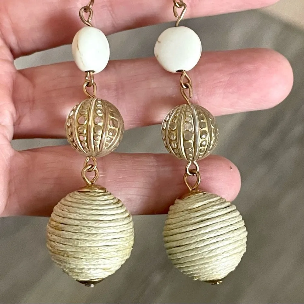 3 tier tan drop earrings - Image 10