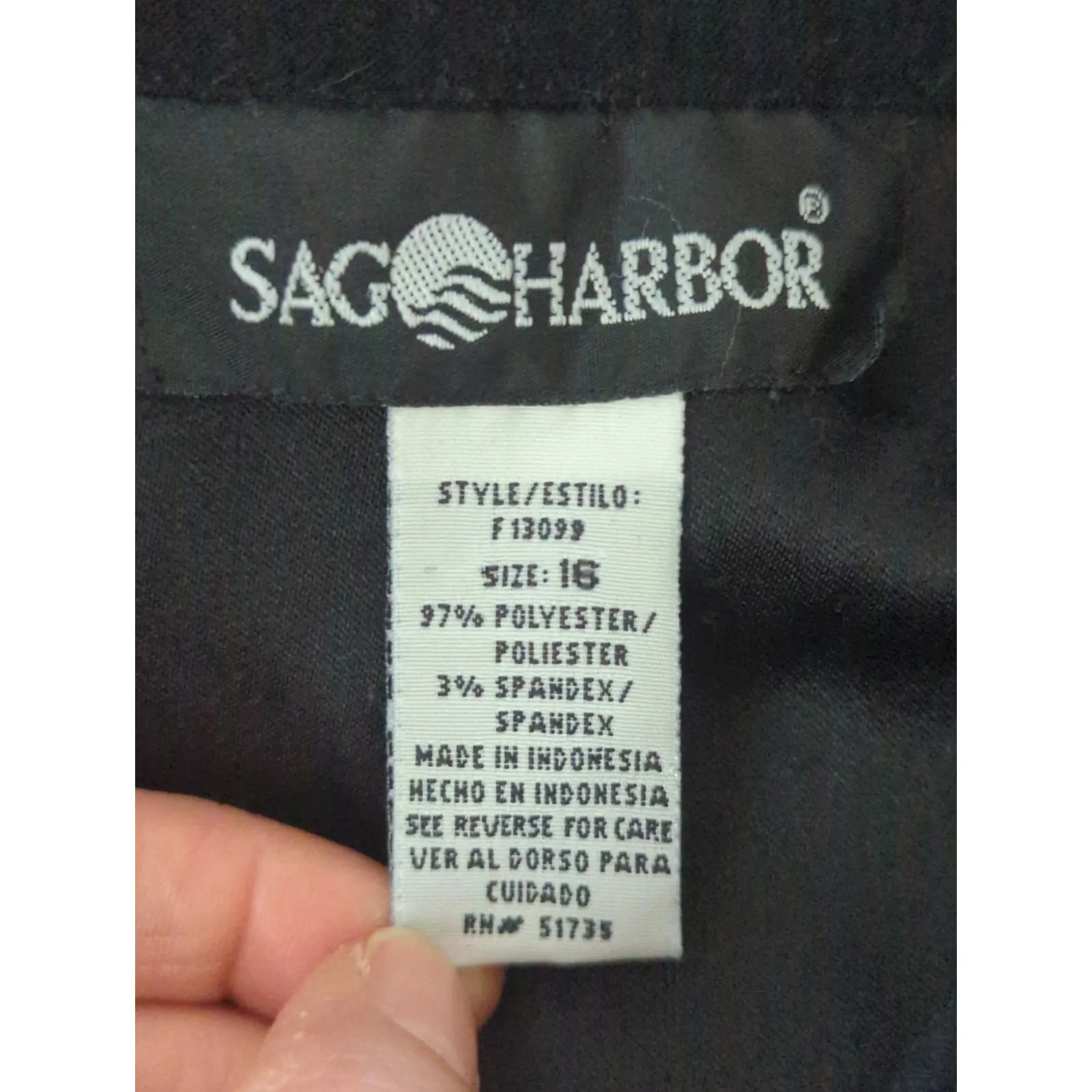 Sag Harbor Black Button Down Embroidered Suede Top Womens Sz. 16 Coastal Cowgirl - Image 7