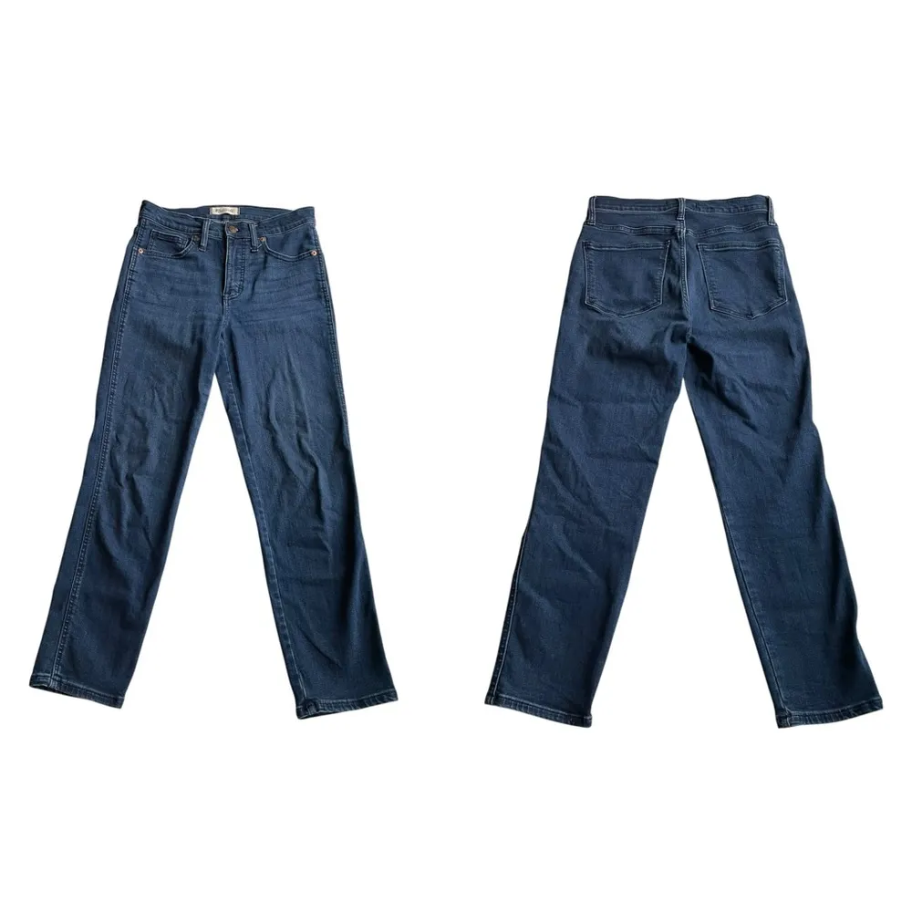 Madewell Stovepipe Denim Jeans Dark Blue Size 27 Mid Rise #NG260 Stretch - Image 7