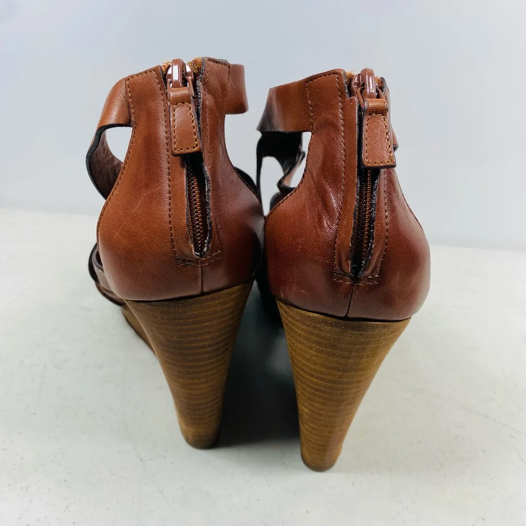 Cole Haan Women’s Dark Brown Leather Air Kimry OT Wedge Platform Shoes Sz 11 - Image 5