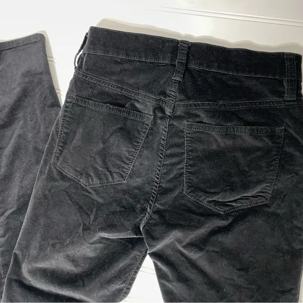 J. Crew High Rise Velvet Toothpick Jeans Black 819 - Image 5