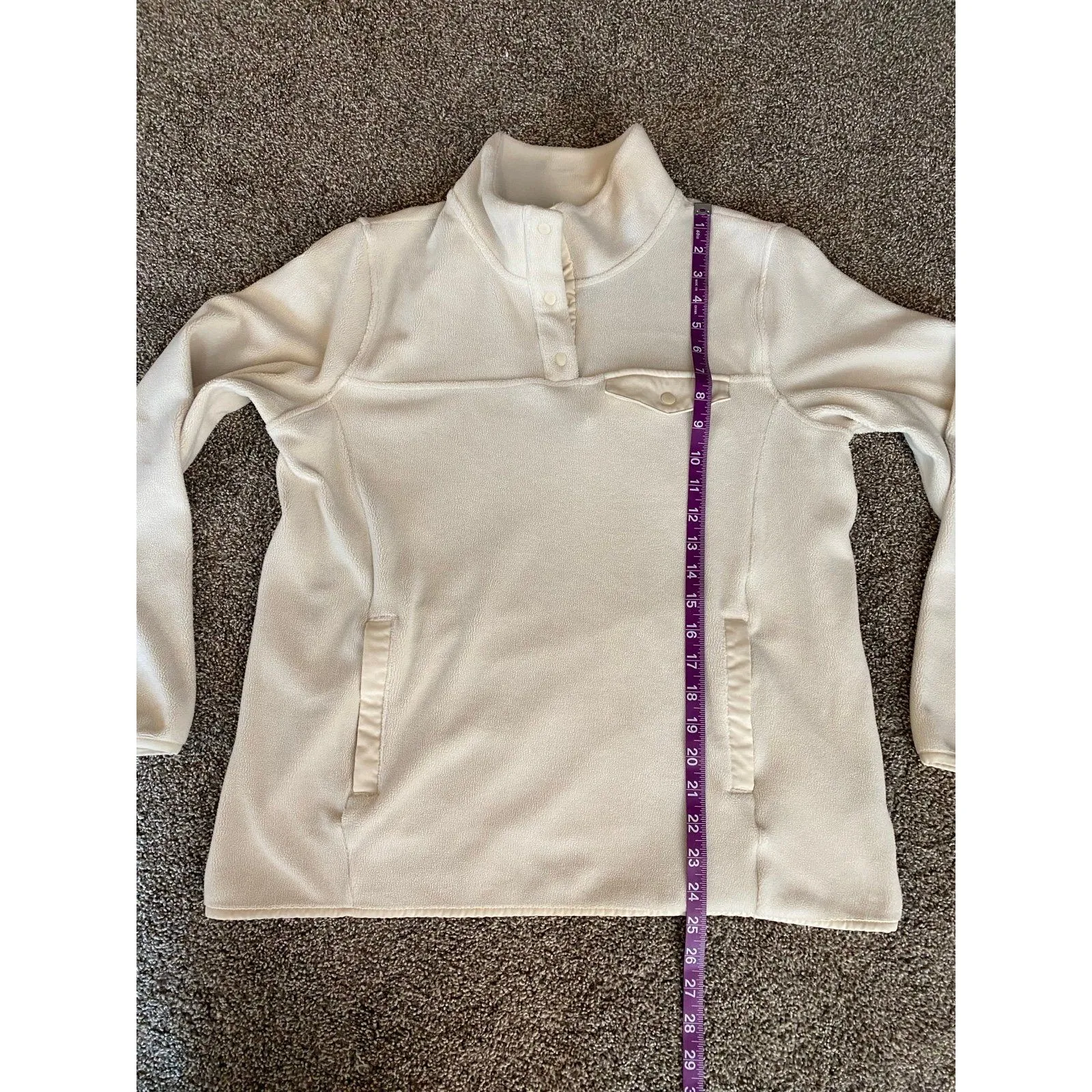 32 Degrees Heat Women’s Cream Fleece Pullover Size M - Image 6