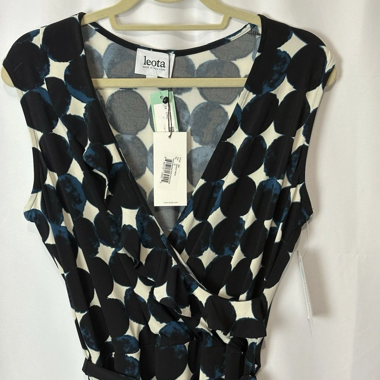 Leota Felicity Sleeveless Dress StitchFix Midnight Moon Faux Wrap Aneeka Knit XL - Image 5